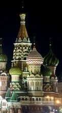 Scaricare immagine Architecture, Cities, Moskow, Night sul telefono gratis.