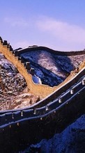 Scaricare immagine Architecture, Mountains, Landscape, Great Wall of China sul telefono gratis.