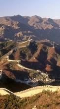 Scaricare immagine Landscape, Mountains, Architecture, Great Wall of China sul telefono gratis.