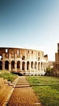 Scaricare immagine Architecture, Colosseum, Landscape, Sun sul telefono gratis.