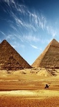 Scaricare immagine Architecture, Landscape, Pyramids, Desert sul telefono gratis.