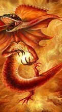 Scaricare immagine Animals, Art, Dragons, Fire sul telefono gratis.