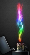 Scaricare immagine Backgrounds, Art, Fire, Objects, Rainbow sul telefono gratis.