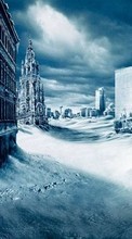 Scaricare immagine Landscape, Cities, Winter, Art, Bears, Moskow sul telefono gratis.