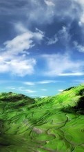Scaricare immagine Landscape, Sky, Art, Mountains sul telefono gratis.