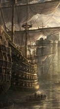 Transport, Landscape, Art, Ships, Sea per HTC Desire HD