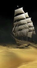 Scaricare immagine Art, Ships, Sand, Desert, Transport sul telefono gratis.