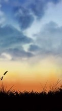 Landscape, Sunset, Grass, Sky per Samsung Galaxy A7