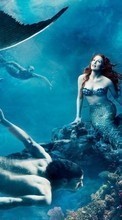 Scaricare immagine Fantasy, Art photo, Fishes, Mermaids sul telefono gratis.