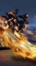 Art photo, Motorcycles, Fire, Transport per Huawei Ascend Y330