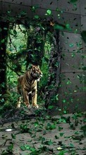 Scaricare immagine 320x240 Animals, Art photo, Tigers sul telefono gratis.