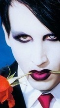 Scaricare immagine Artists, Marilyn Manson, People, Men, Music, Roses sul telefono gratis.