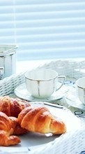 Scaricare immagine 240x400 Food, Objects, Croissants, Cups, Tablewares sul telefono gratis.
