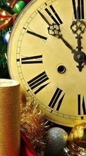Scaricare immagine Clock, Background, New Year, Holidays sul telefono gratis.