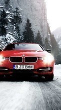 Scaricare immagine Auto, BMW, Roads, Mountains, Snow, Transport, Winter sul telefono gratis.
