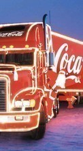 Scaricare immagine Auto, Brands, Trucks, Coca-cola, Transport, Winter sul telefono gratis.