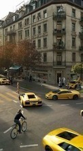 Scaricare immagine Transport, Landscape, Cities, Auto, Streets, Lamborghini sul telefono gratis.