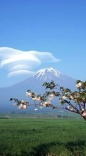 Scaricare immagine Asia, Mountains, Clouds, Landscape sul telefono gratis.