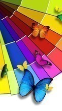 Scaricare immagine Butterflies, Insects, Rainbow sul telefono gratis.