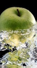 Scaricare immagine Apples, Food, Background, Fruits, Water sul telefono gratis.