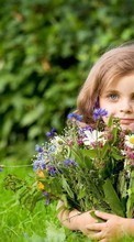 Scaricare immagine Bouquets, Flowers, Children, People sul telefono gratis.