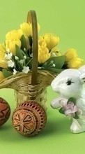 Scaricare immagine 240x320 Holidays, Plants, Flowers, Eggs, Easter, Objects sul telefono gratis.