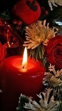 Holidays, Flowers, New Year, Objects, Christmas, Xmas, Candles per Sony Xperia Sola