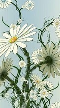 Scaricare immagine Flowers, Camomile, Drawings sul telefono gratis.
