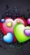 Scaricare immagine Valentine&#039;s day, Background, Love, Holidays, Hearts sul telefono gratis.