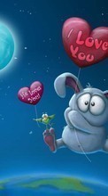 Scaricare immagine Valentine&#039;s day, Rabbits, Love, Pictures, Funny, Animals sul telefono gratis.