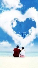 Scaricare immagine Humans, Sky, Hearts, Love, Valentine&#039;s day sul telefono gratis.