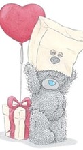 Scaricare immagine Valentine&#039;s day, Love, Teddy bear, Postcards, Pictures, Hearts sul telefono gratis.