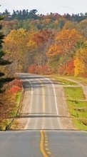 Scaricare immagine 128x160 Landscape, Trees, Roads, Autumn sul telefono gratis.