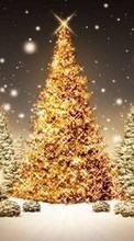 Scaricare immagine 240x400 Holidays, Winter, Trees, New Year, Snow, Fir-trees, Christmas, Xmas sul telefono gratis.