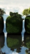 Trees, Fantasy, Clouds, Landscape per Samsung B3410