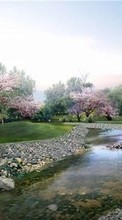 Scaricare immagine Landscape, Rivers, Trees, Pebble sul telefono gratis.