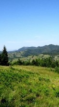 Scaricare immagine Trees, Mountains, Landscape sul telefono gratis.