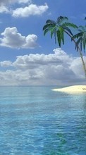 Scaricare immagine 540x960 Landscape, Water, Trees, Sea, Palms, Summer sul telefono gratis.