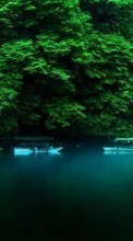 Trees, Boats, Landscape, Rivers per Samsung Wave 723