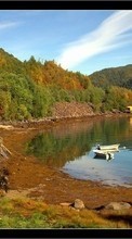 Scaricare immagine 540x960 Landscape, Water, Trees, Boats sul telefono gratis.
