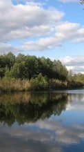 Scaricare immagine 540x960 Landscape, Water, Rivers, Trees, Sky sul telefono gratis.
