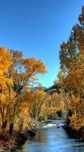 Scaricare immagine Landscape, Rivers, Trees, Autumn sul telefono gratis.