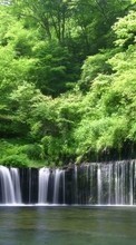 Landscape, Water, Trees, Waterfalls