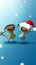 Scaricare immagine Humor, Holidays, Children, New Year, Christmas, Xmas, Drawings sul telefono gratis.