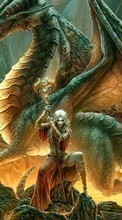 Scaricare immagine Girls, Dragons, Fantasy sul telefono gratis.