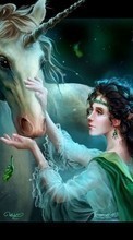 Scaricare immagine Girls,Unicorns,Fantasy sul telefono gratis.