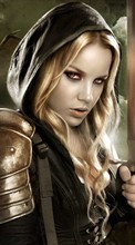 Scaricare immagine Girls, Fantasy, People, Swords sul telefono gratis.
