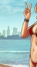 Scaricare immagine Girls, Grand Theft Auto (GTA), Games, People, Sea, Beach, Pictures sul telefono gratis.