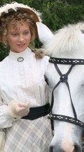 Scaricare immagine Girls,Horses,People,Animals sul telefono gratis.