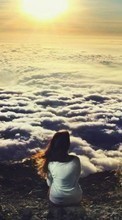 Scaricare immagine Girls, People, Clouds, Landscape, Sun sul telefono gratis.